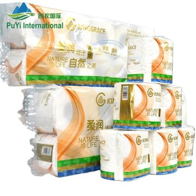 China Environmentally Friendly 3ply Tissue Soft Roll Package Bag High Performance Skin Friendly Toilet Paper for sale