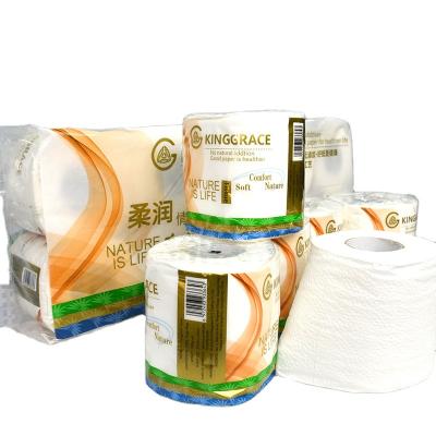 China Kinggrace Eco-friendly Ultra Soft White Bamboo Tissue 3ply Toilet Paper for sale