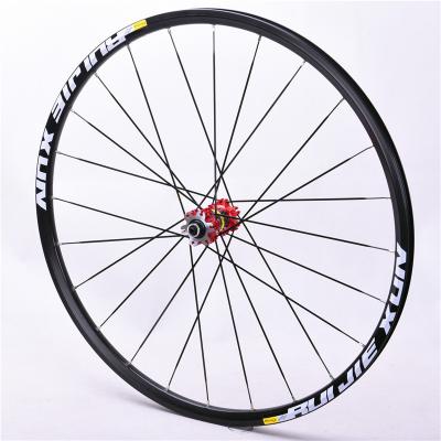 China DTXT mountain bike wheel set straight pull broken wind stripe carbon fiber tube flower drum mountain bike wheel set for sale