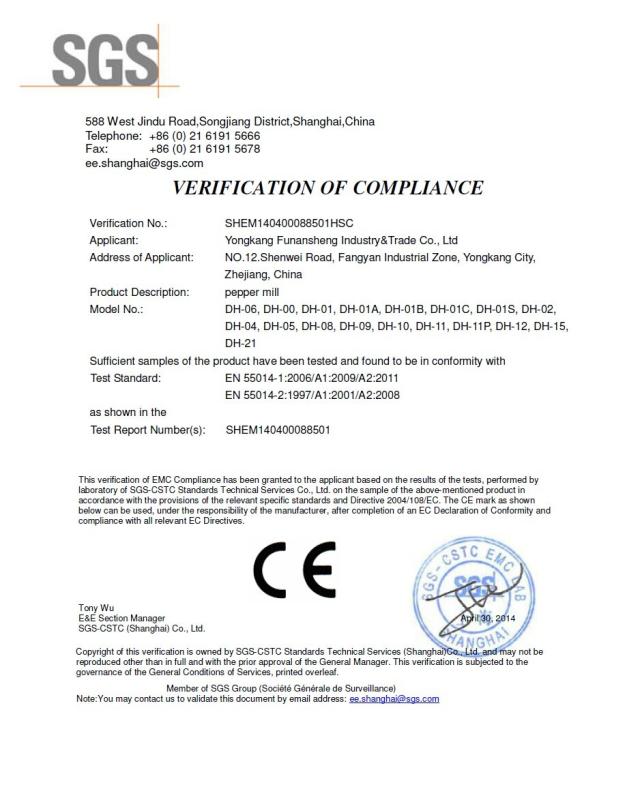 CE CERTIFICATE - Please input your companyname!