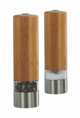 China Electric Bamboo pepper or salt grinders for sale