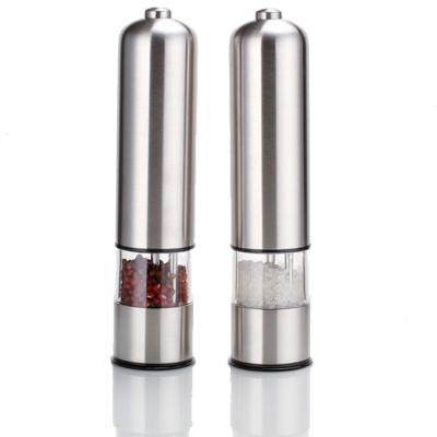 China Push Electrical salt and pepper mill with lid for sale