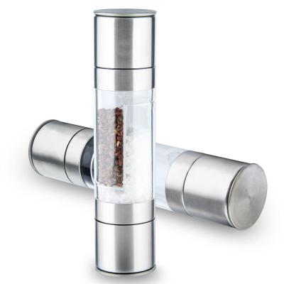 China 2 in 1 stainless steel salt and pepper Mill for sale