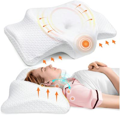 China Custom Made High Quality Premium Ergonomic Neck Memory Foam Cervical Orthopedic Pillow Anti-Static For Sleep for sale