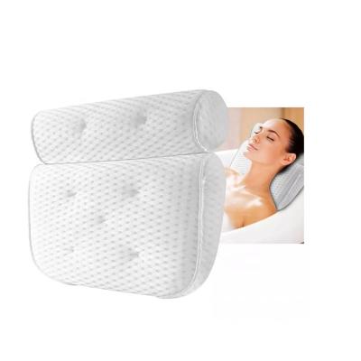 China Anti-Static Bathtub Cushion Spa Head Neck Shoulder and Support Back Rest with 4 Gifts Anti-Slip Strong Suction Cup Present Bath Pillow for sale