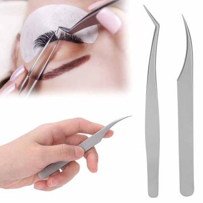 China High Quality Private Label Stainless Steel Eyelash Extensions Durable Custom Tweezers Lash Tweezers for sale