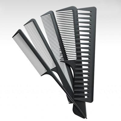 China Home Wide Tooth Hair Styling Comb Carbon Fiber Styling Comb Anti Static Heat Resistant Comb For Long Curly Straight Hair for sale