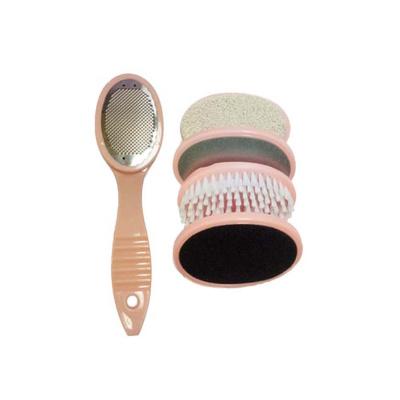 China Wal Mart Durable Hot Selling Multifunctional Foot Brush Scrubber With Pumice Stone Feet Foot Scrubber With Plastic Handle for sale