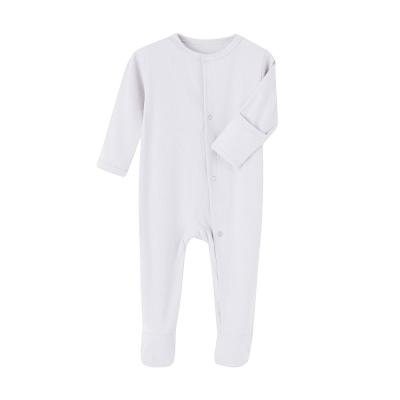 China Hot Selling Long Sleeve Newborn Jumpsuit Long Sleeves 100% Cotton Newborn Baby Onesie Pajamas Baby Rompers for sale