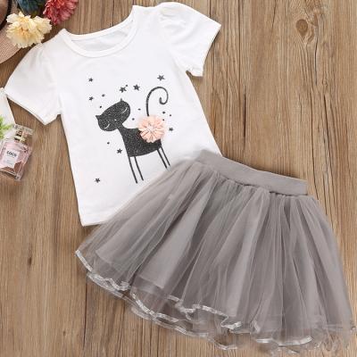 China Summer new design sweet babies dresses Korean style bridesmaid tutu dress girls clothing 2 PCs set for sale