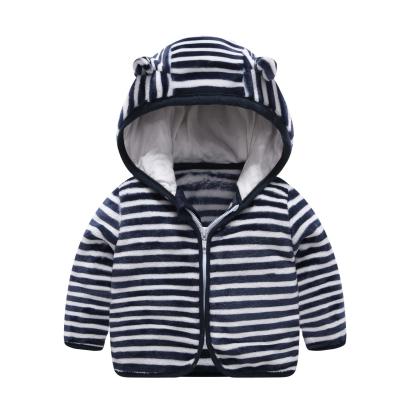 China Baby Outwear Windproof Coats Lovely 3D Ears On Hat Baby Winter Windproof Fluffy Coat for sale