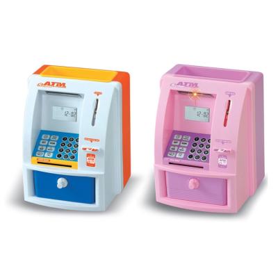 China Mini size simulation intelligence intelligence ATM bank machine with many function mini simulation intelligence kids ATM bank machine toys with warning tone for sale