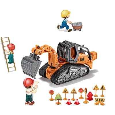 China Diecast Toy Light Music 1:32 Diecast Excavator Truck Kids Diecast Toy Vehicles Toys for sale