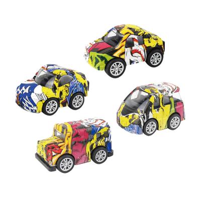 China Diecast Mini Slide Car TOYS Model Gift Small Back Mini Toy Cars Diecast Toys Camouflage Cartoon Pull for sale