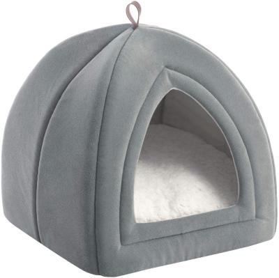 China Breathable Comfortable Cute Self Warming Cushion Indoor Washable Removable Winter Pet Tent House Pet Cave Dog Cat Cat Hut for sale