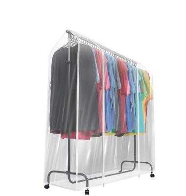 China Sustainable Transparent Clothes Rail Cover, Garment Hanger Protector Clothing Storage for sale