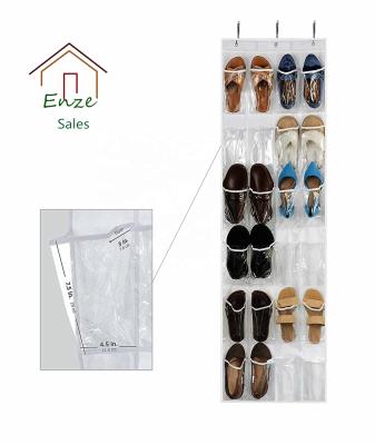 China 24 Waterproof Viable Pockets Over The Door Shoe Hanging Shoe Holder Organizer for sale