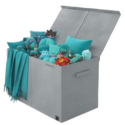 China Enze Viable Tending Enze Elephant Gray Nonwoven Fabric Jumbo Toy Organizer Storage Boxes Toy Storage Boxes for sale