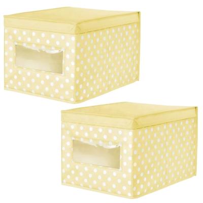 China Stable Pink Polka Dot Fabric Storge Kids Storge Cube Storage Organizer Toy Durable Fashionable Stackable Organizer Set for sale