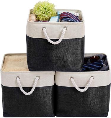 China 2021 New Reinforced Handle 3 Pack Kids Large Capacity Clothes Foldable Storage Bag Organizer for sale