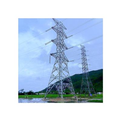 China 10kv To 750kv Electric Power Transmission Line Tower Q345B Galvanized Polygonal Or Tapered Steel Octagonal Electric Pole for sale