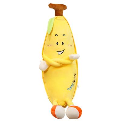 China Plush 80cm 110cm 130cm Fruit Banana Dolls For Girls Kids Toy Fruit Stuffed Cushions Cute Banana Plush Cartoon Banana Pillows Yellow for sale