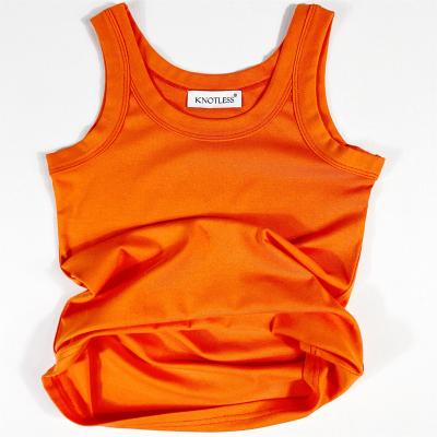 China Factory new product QUICK DRY orange knit tank top cotton soft and good elastic women's wholesale vest for sale