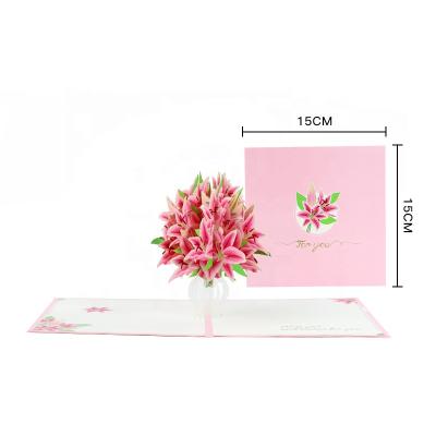 China Europe wholesale 2022 new design 3d fleur de lis noise the greeting card for Valentine's Day for sale