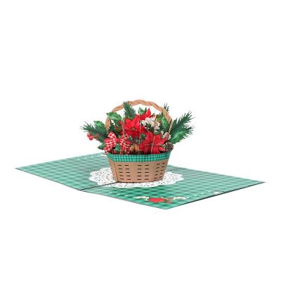 China Custom Viet Nam Hot Sales OEM 3d Pop Up Merry Christmas Greeting Cards With Envelopes for sale