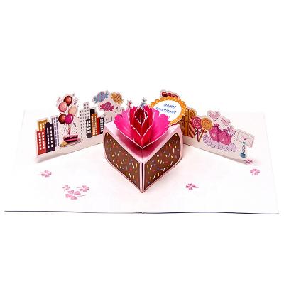 China Viet Nam Wholesale 3D Laser Cut Creative Handmade Paper Birthday Gift Greeting Pop Up Cards for sale