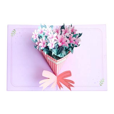 China Creative Viet Nam Wholesale Valentine's Day 3d laser cut fleur de lis greeting gift certificates for sale