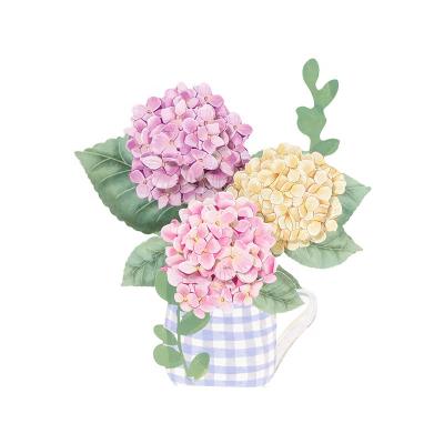 China Viet Nam Wholesale hydrangea flowers laser cutting ornaments cards creative birthday greetings handmade gift certificates for sale