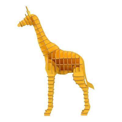 China Eco-friendly Creative Handmade Land Animals From Europe DIY Cardboard Laser Cut Paper Craft Puzzle for sale