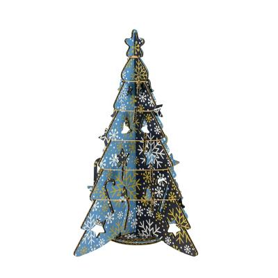 China Cartoon Toy Wholesale Creative Fun Recycled Handmade Cardboard 3d Laser Cut Christmas Tree Puzzle for sale