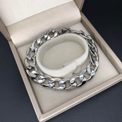 China Wholesale Hops CLASSIC Jewelry Hip Stainless Steel NK Chain Paperclip Chain Bracelet For Men for sale