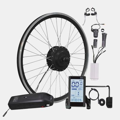 China Single wheel low price hub motor kit 1000w E BIKE motor 48v ebike conversion kit with hailong battery speed 7 speed freewheel for sale