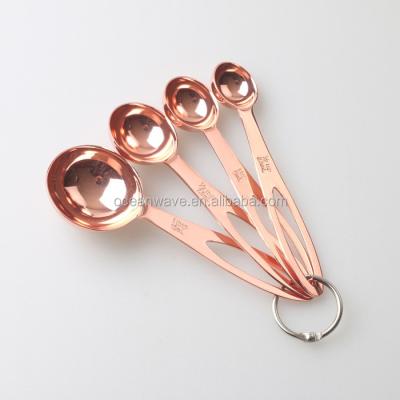 China 8pcs stainless steel measuring cup amd viable antique copper for sale