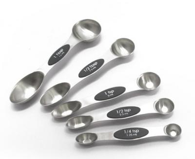 China 5 Piece Sustainable 18/8 Stainless Steel Premium Double Side Magnetic Doser Sets for sale