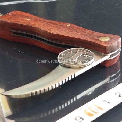 China Rose Wood Brush Mushroom Knife slide open for sale