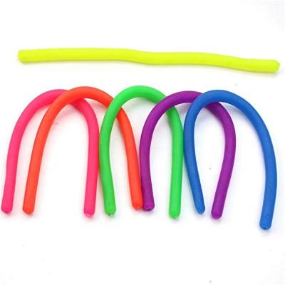 China Wholesale Colorful Worry Relife Noodle Train Sensory Toys Soft Worry Relife Stretchy Toys In China for sale