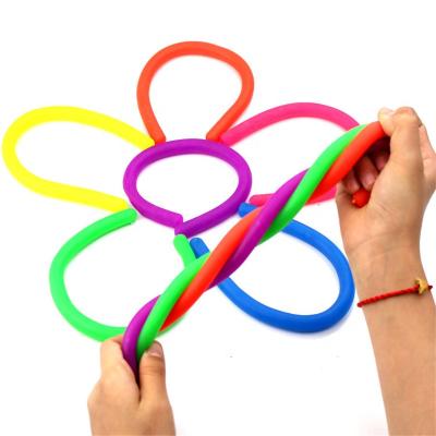 China Eco-Friendly Worry Relife Children Stress Noodle TPR Toy New Custom Colorful Anti Instruments Cheap Chinese Anxiety Toy for sale