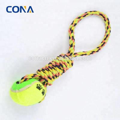 China 2017 Viable Dog and Cat Rope Tennis Ball Toy For Little Baby Dog Pets Accessory for sale