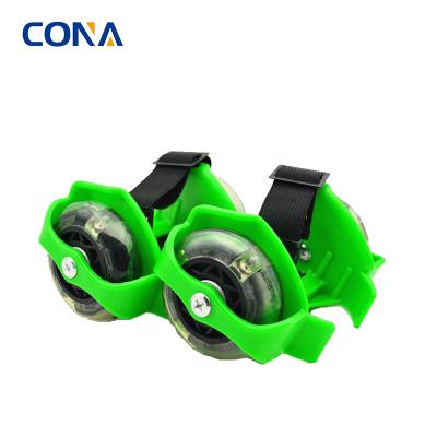 China Best Pp+steel Adjustable Flashing and Easy-on Heel Wheels Built with Safety Features Skid Rollers and Easy to Install and Adjust for sale