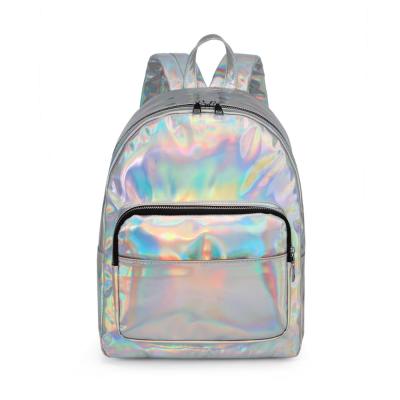 China Waterproof Holographic Women Bag Package Pink Holographic School Bag Mini Holographic Bag for sale