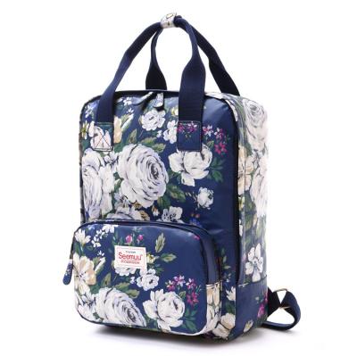 China Charming Floral Patterns Flower Pattern Backpack Ladies Bags Bridesmaid Bag for sale