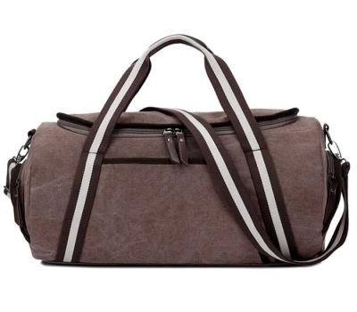 China Water Resistant Fancy Duffel Bags Eco Friendly Brown Canvas Cotton for sale