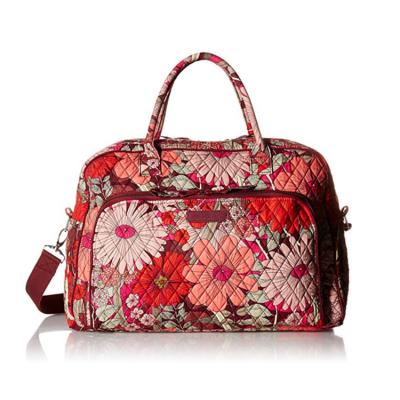 China Full Floral Prints Water Resistant Cotton Quilted Handbags For Women Quilted Bags Women And Ladies for sale