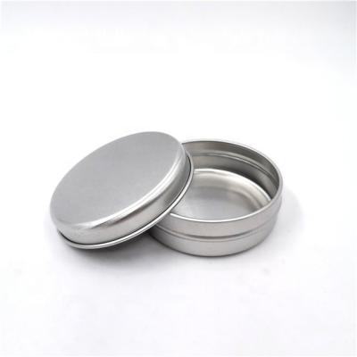 China 60g 60ml 2oz 62*22mm recyclable silver aluminum jar with flip lid for earphone data line packaging for sale