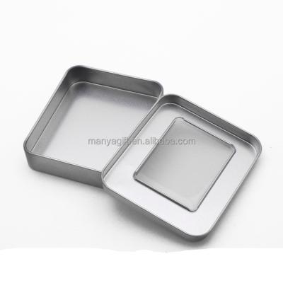 China Food Grade Recyclable Food Safe Square Tin Box With PVC Window for sale