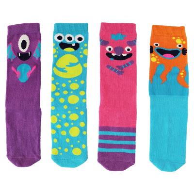 China QUICK DRY Kid's Cotton Socks With Cute Monster Design For Halloween for sale